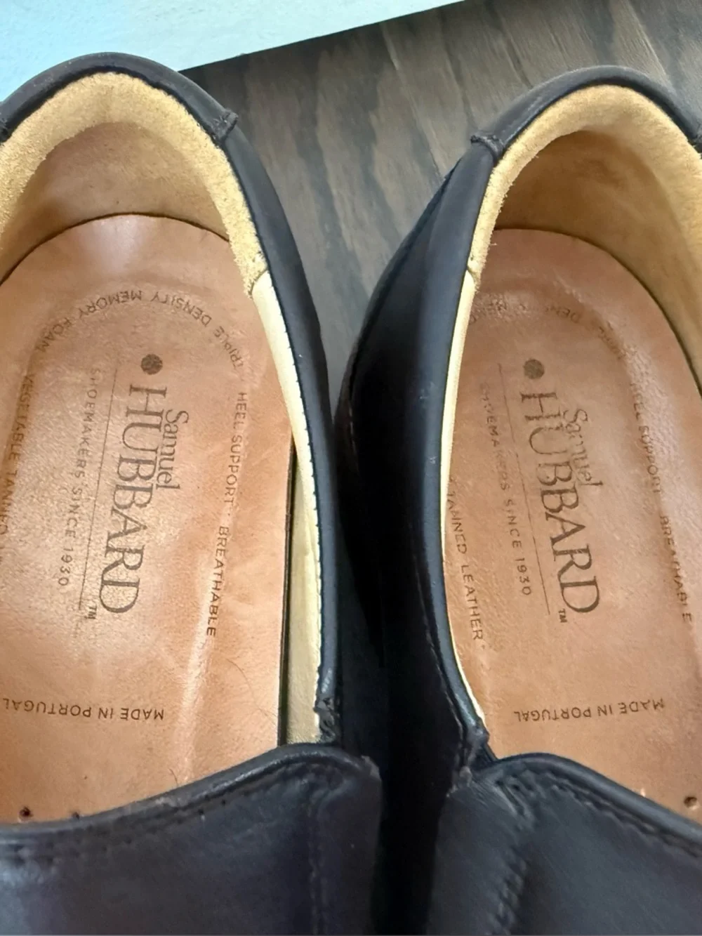SAMUEL HUBBARD Frequent Traveler Dark Brown Leather Loafers Size 9.5